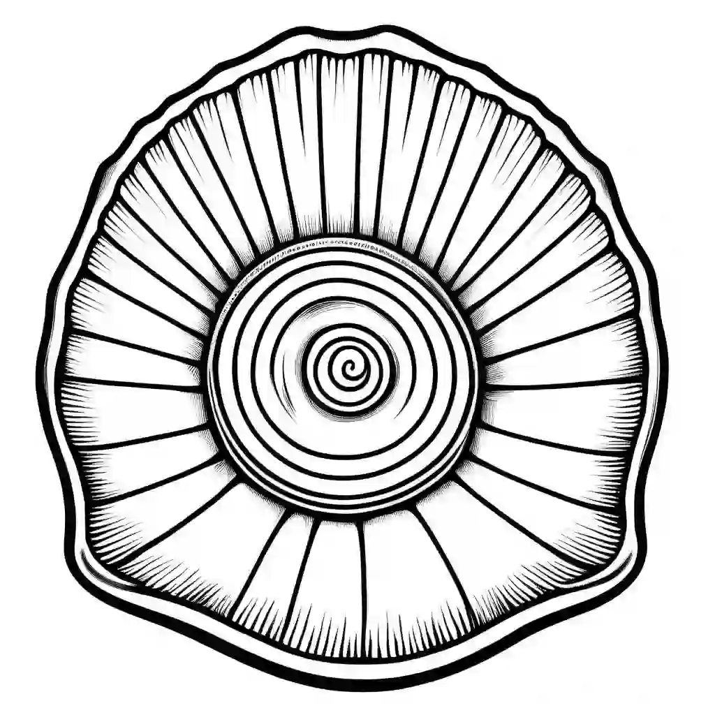 Seashells coloring pages